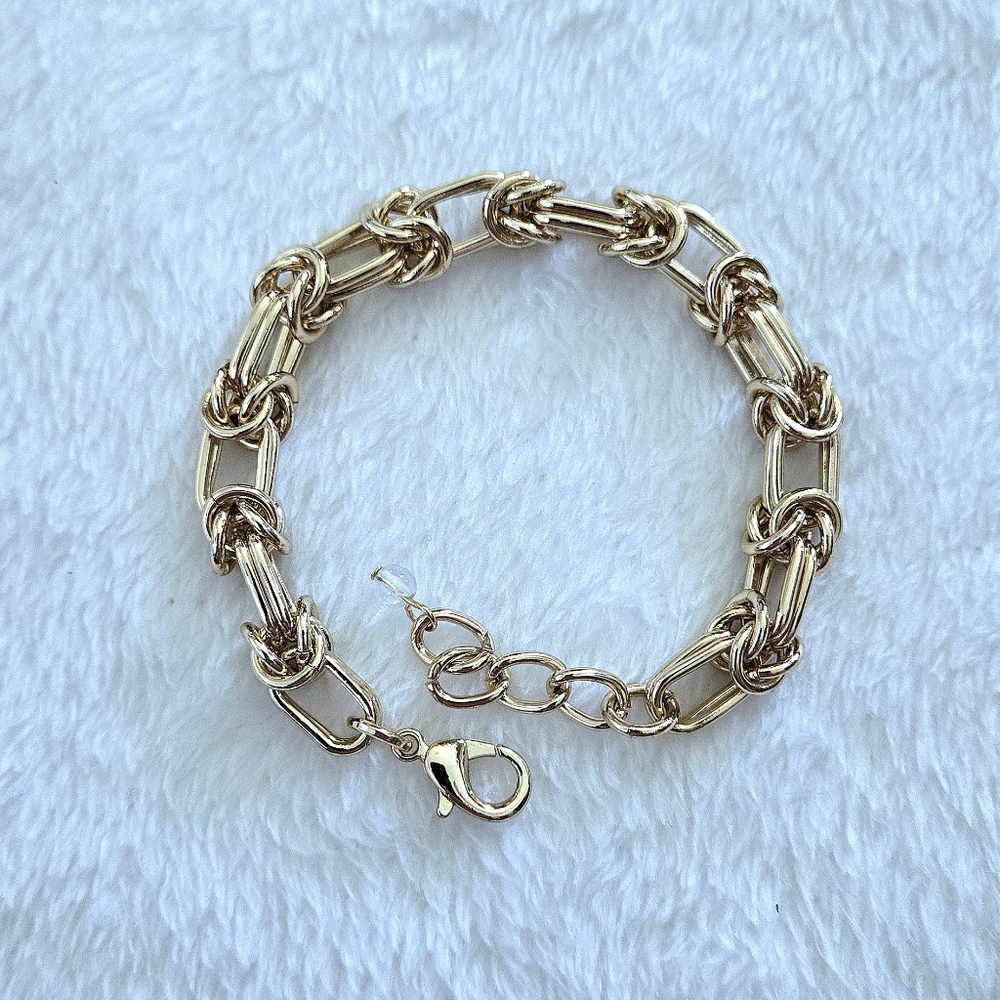 House🏠 of Harlow 1960 Gold💛 Knotted🪢 Link Chain⛓️ Bracelet - NIB - Picture 8 of 10